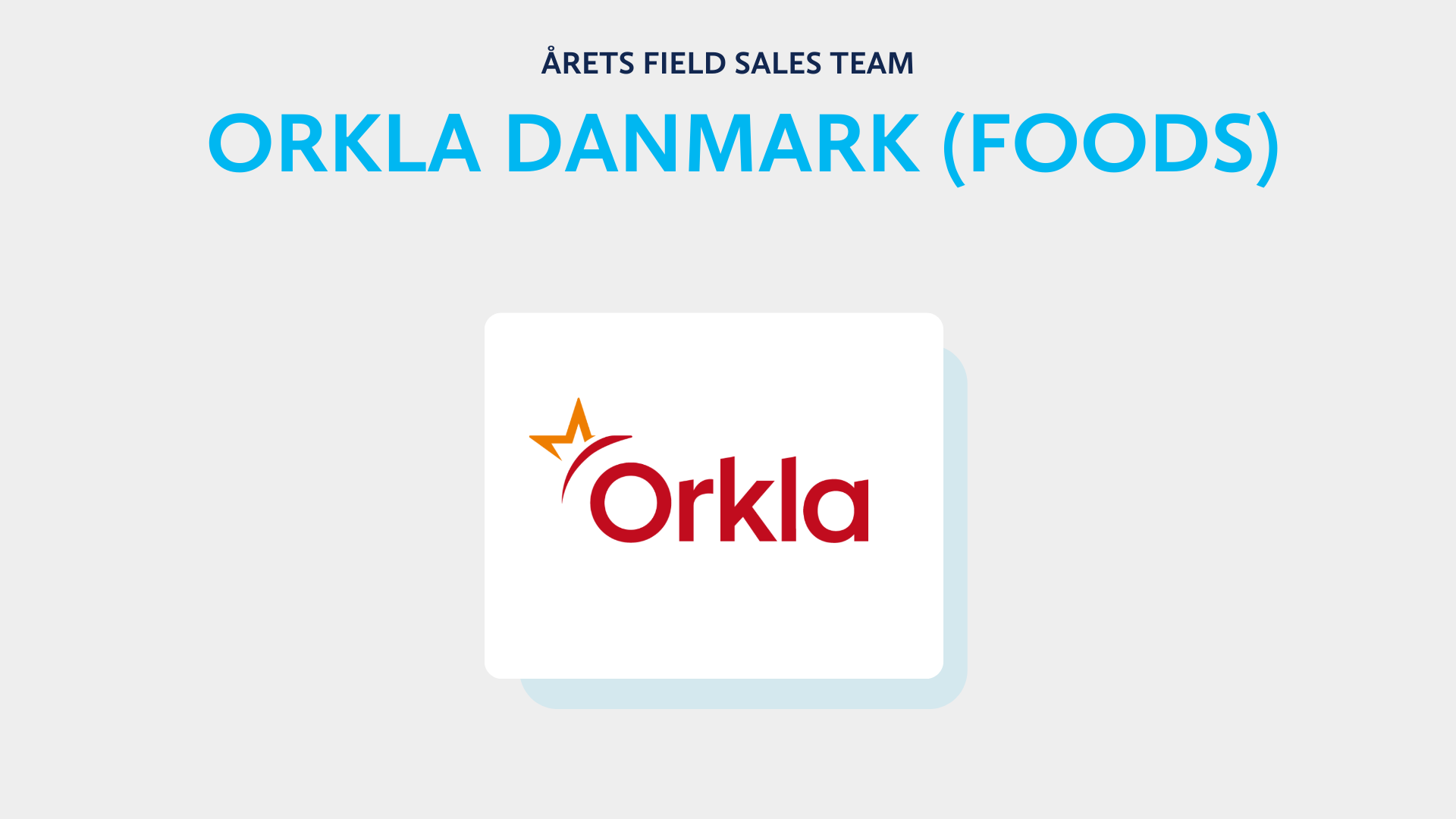 Orkla Danmark Foods indstilling til Årets Field Sales Team MLDK